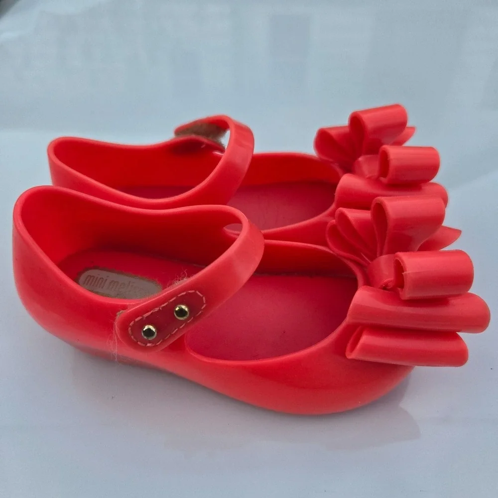 mini melissa Girl's Mini Ultragirl Bow Iii‎ Ballet Flat Size 7